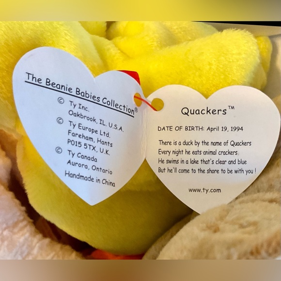 Ty Easter 🐰 Collection of beanie babies set of duck lamb & bunny rabbits - Picture 3 of 8